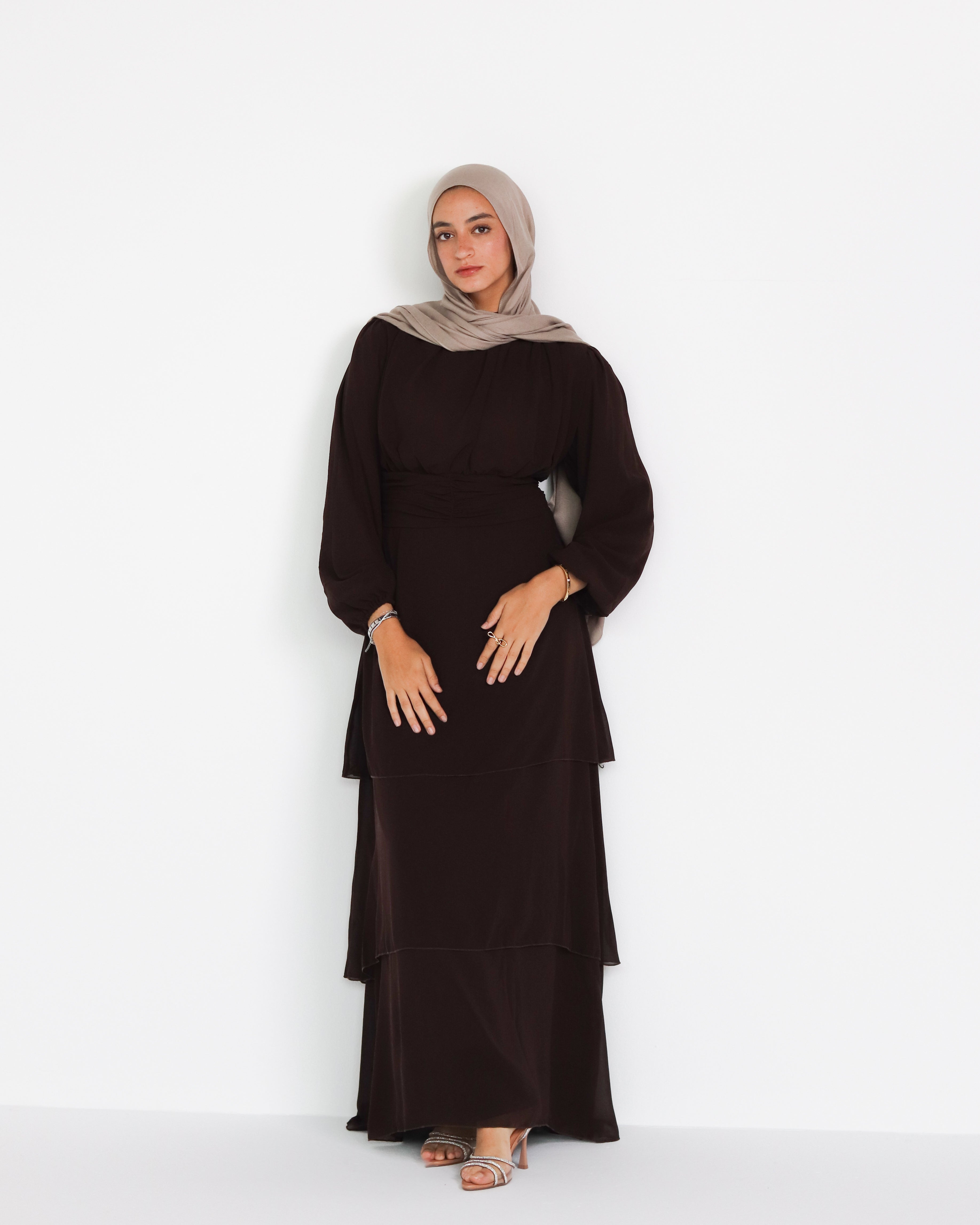 Ruffle Chiffon Dress