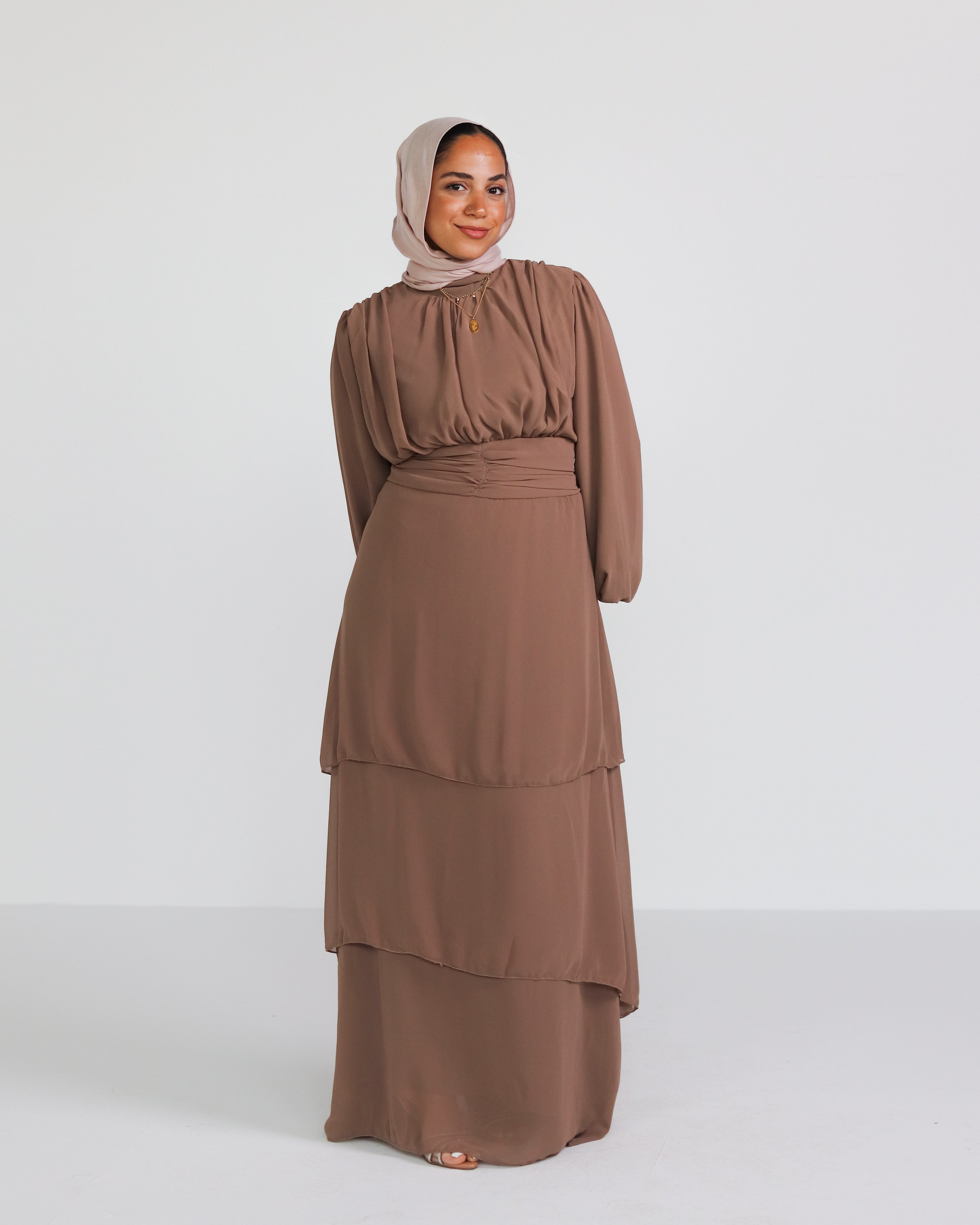 Ruffle Chiffon Dress