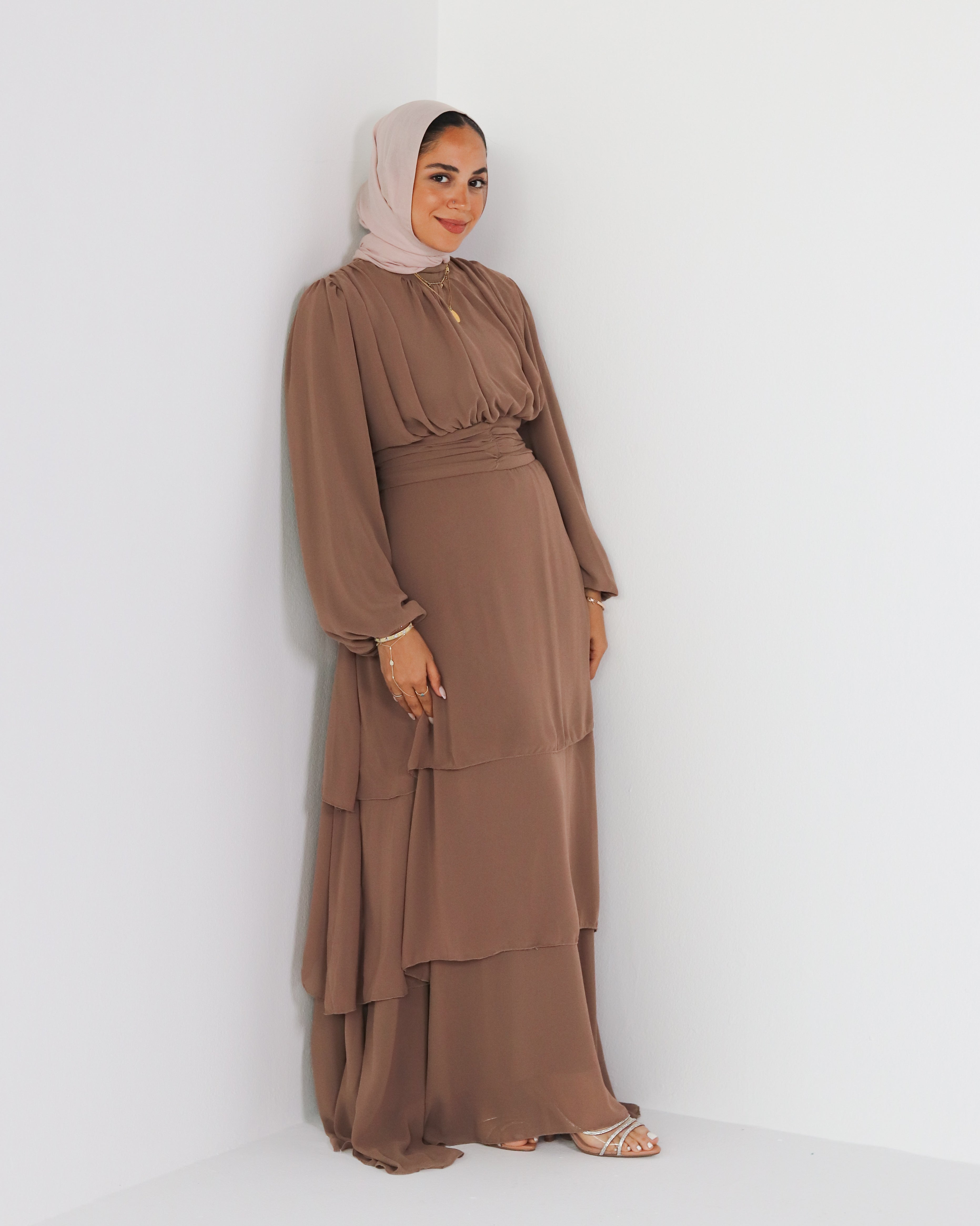 Ruffle Chiffon Dress