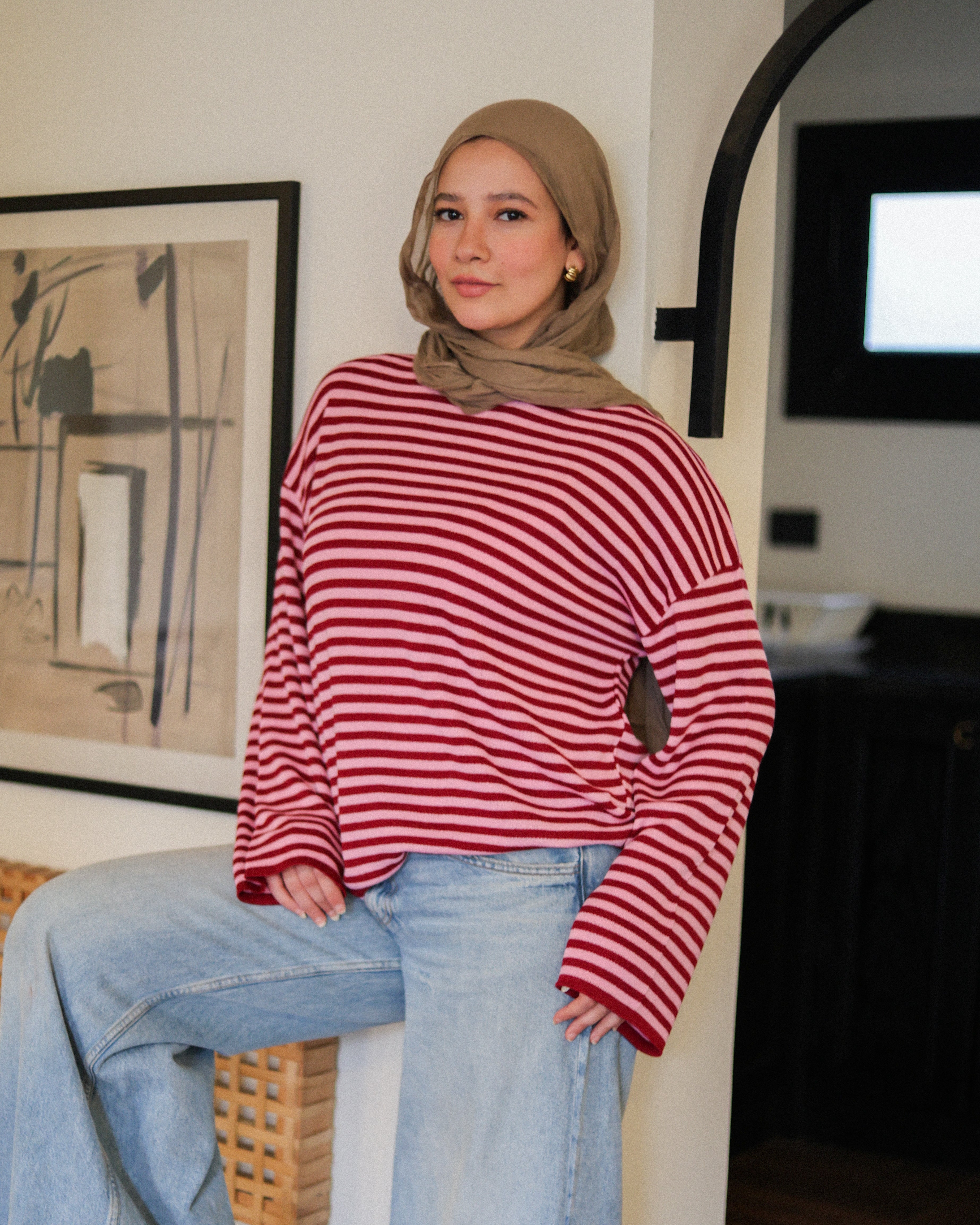 Retro stripe T shirt