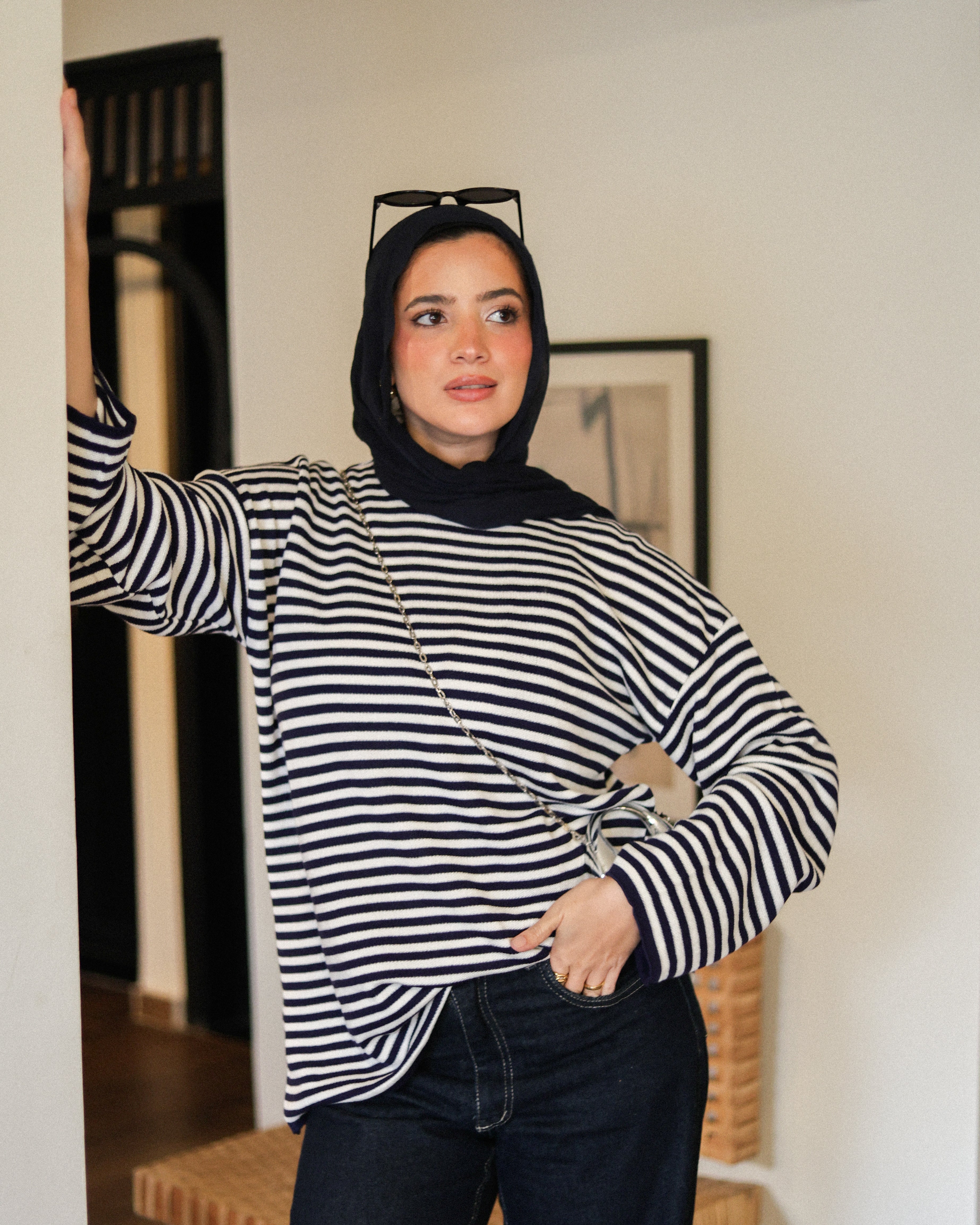 Retro stripe T shirt