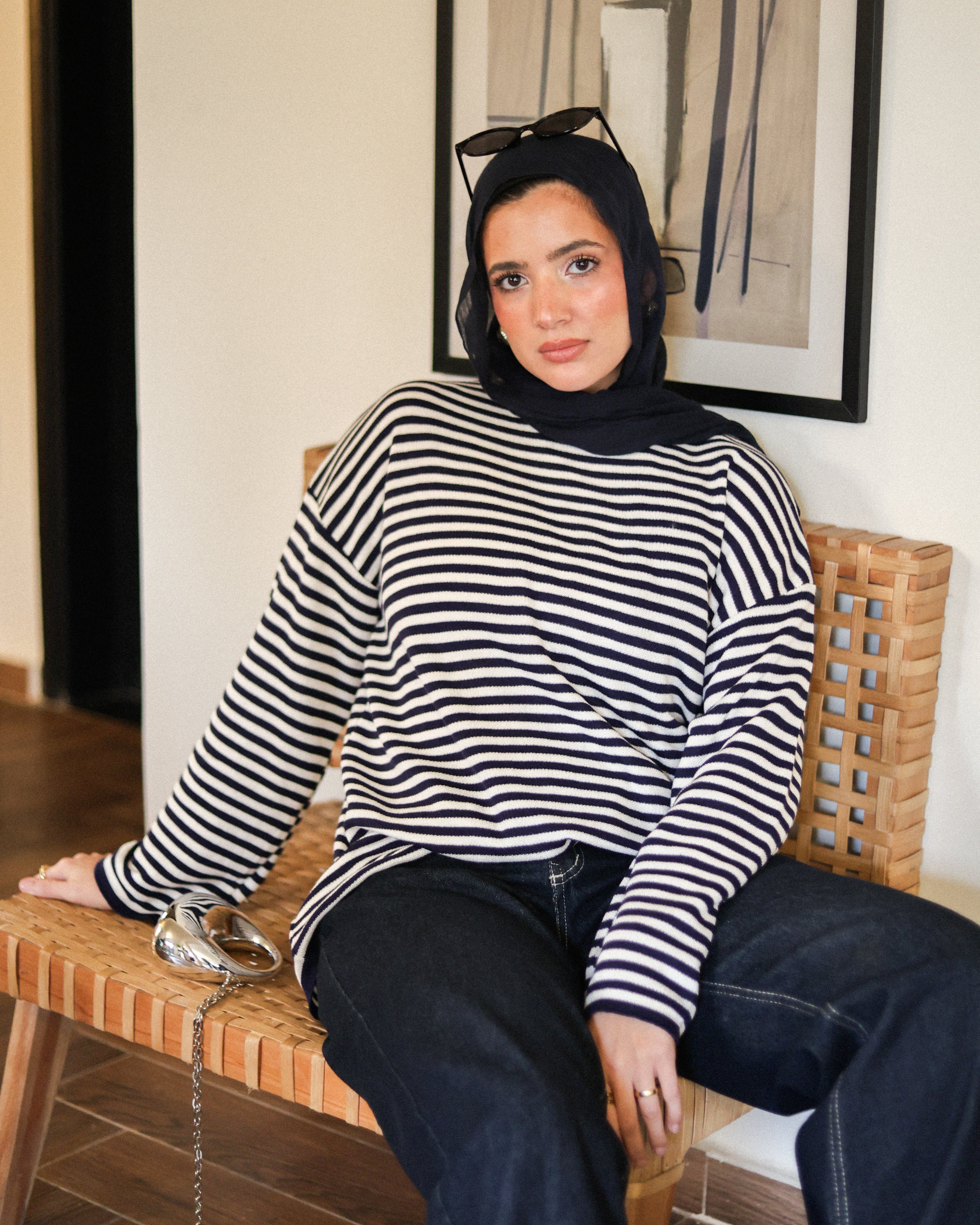 Retro stripe T shirt