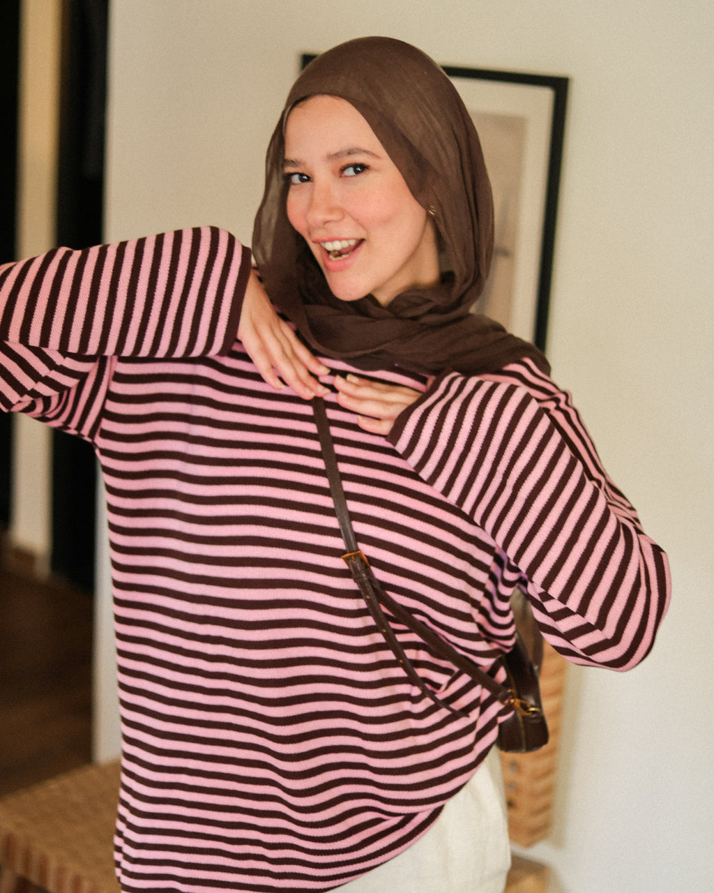 Retro stripe T shirt
