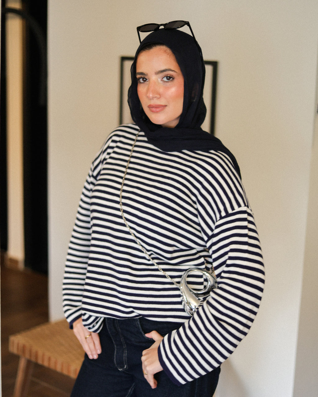 Retro stripe T shirt