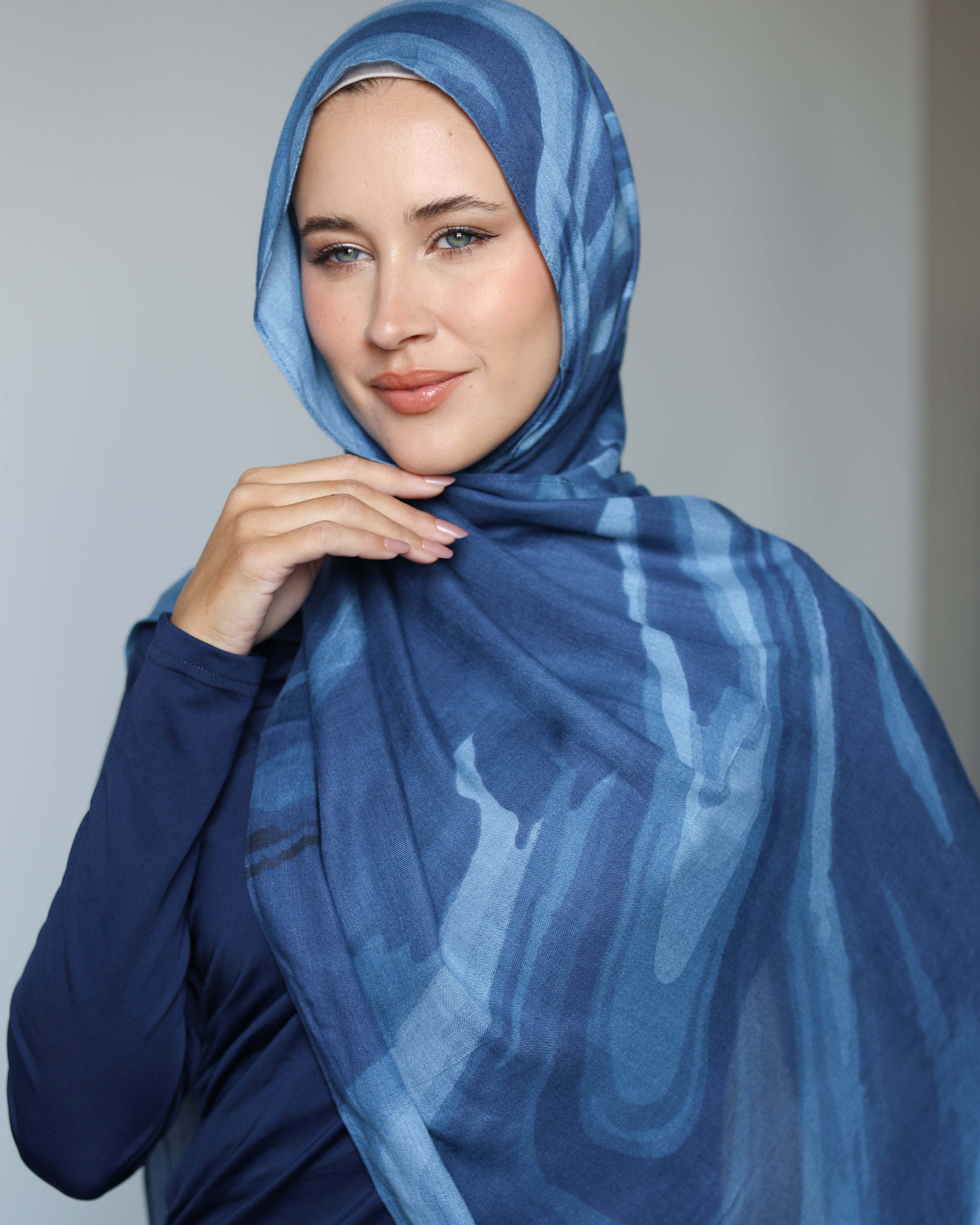 Blue Mirage Premium Modal Scarf