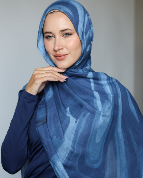 Blue Mirage Premium Modal Scarf