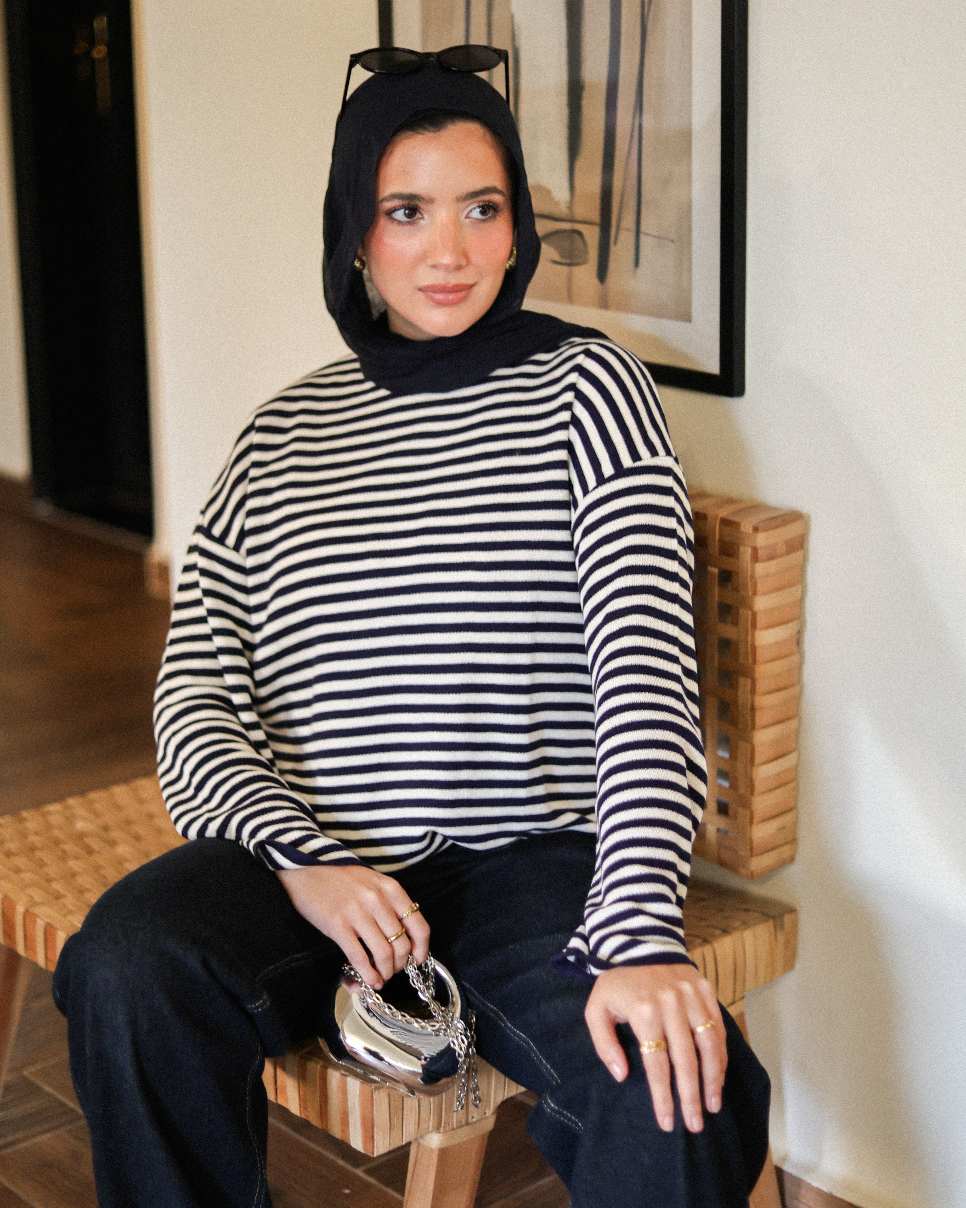 Retro stripe T shirt