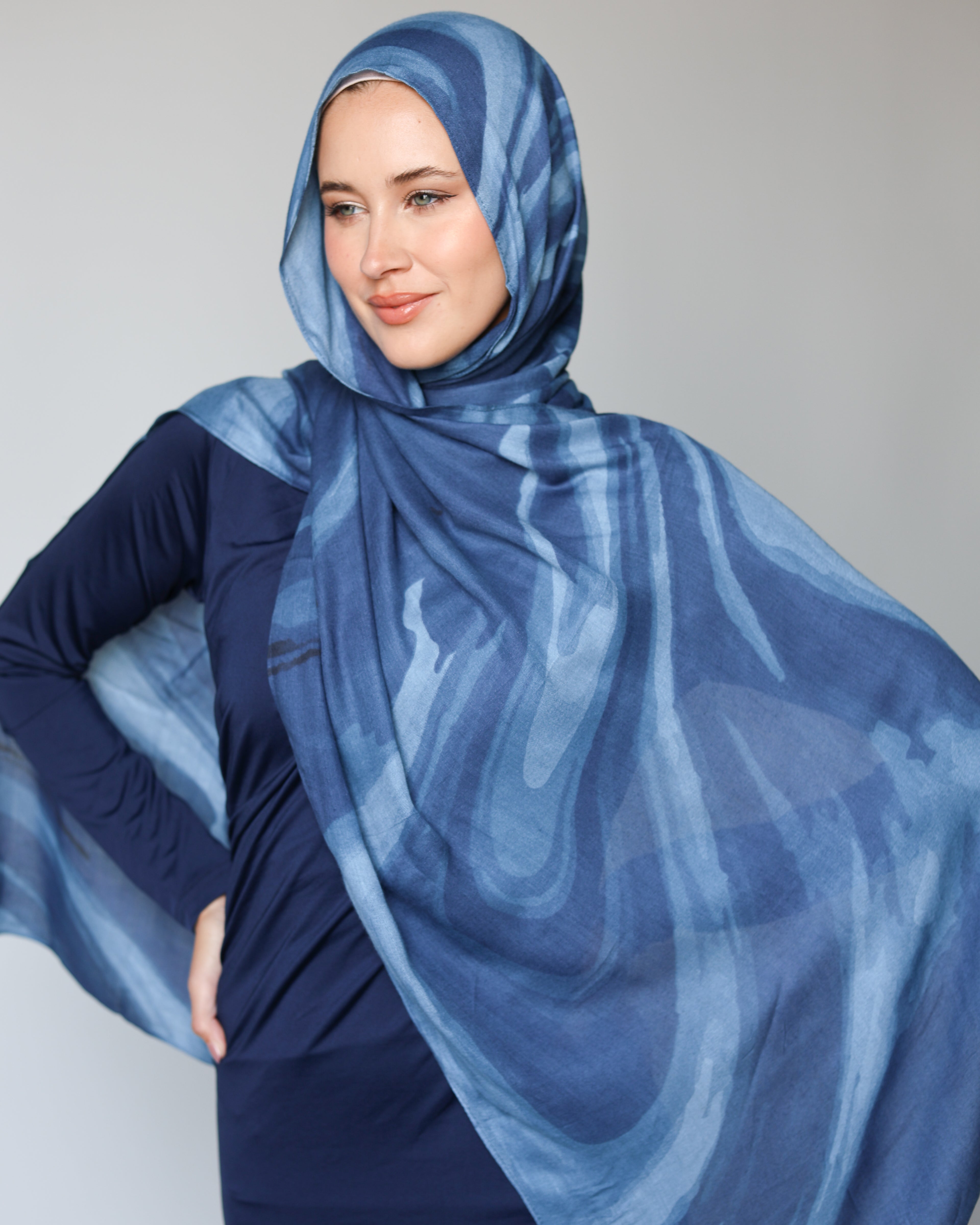 Blue Mirage Premium Modal Scarf