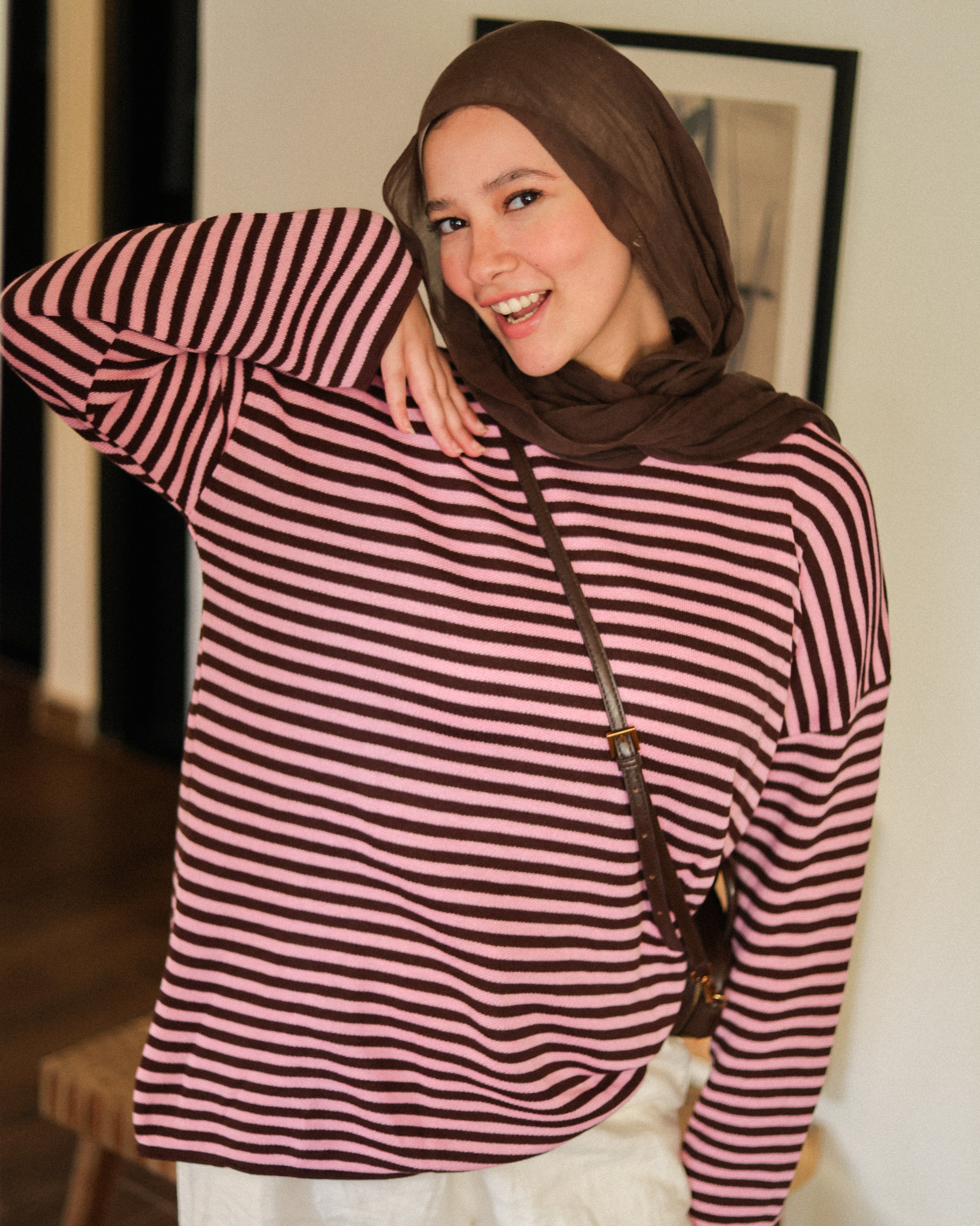 Retro stripe T shirt