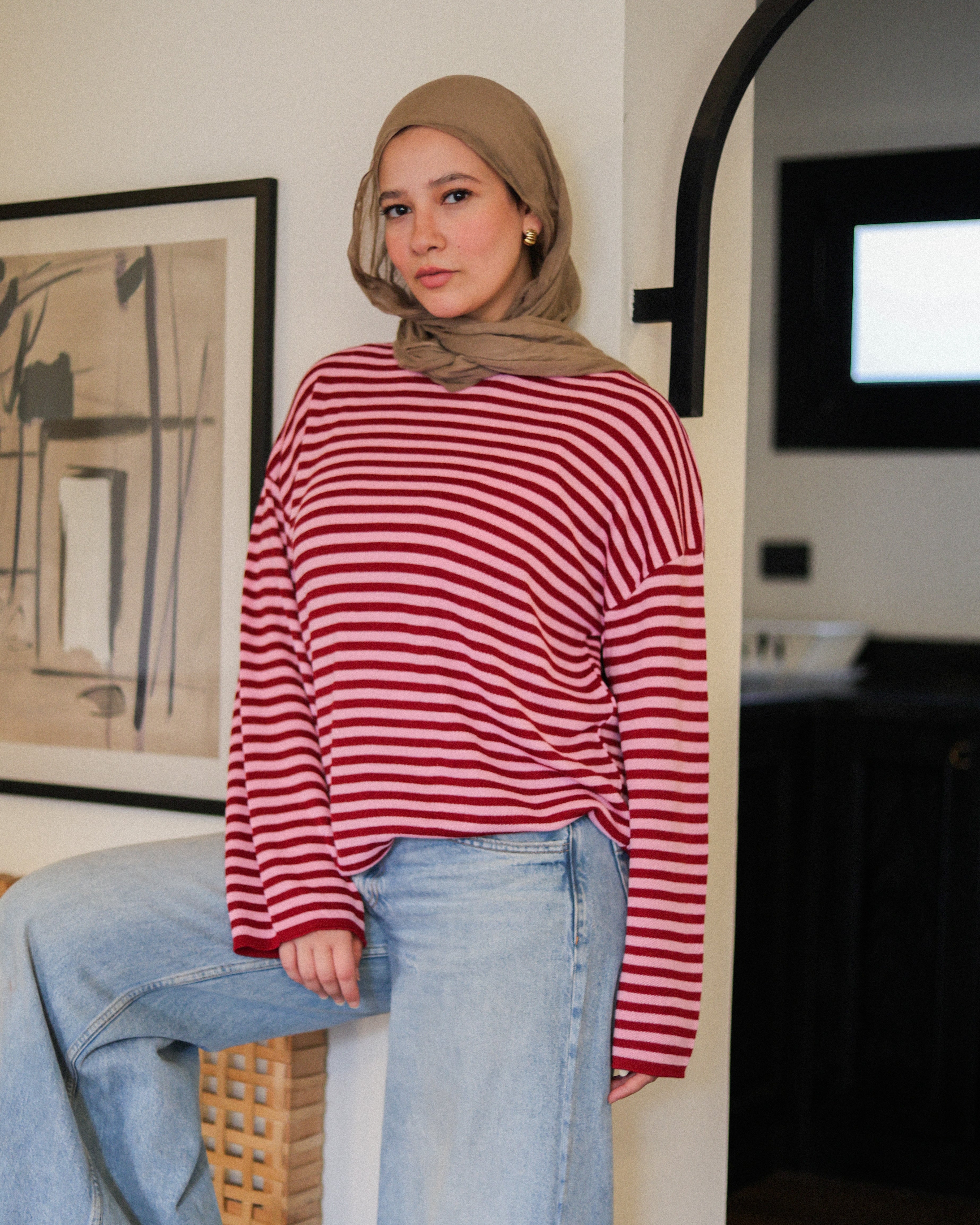 Retro stripe T shirt