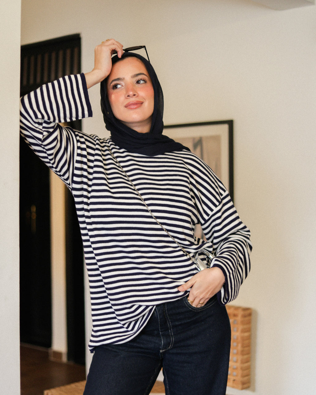 Retro stripe T shirt