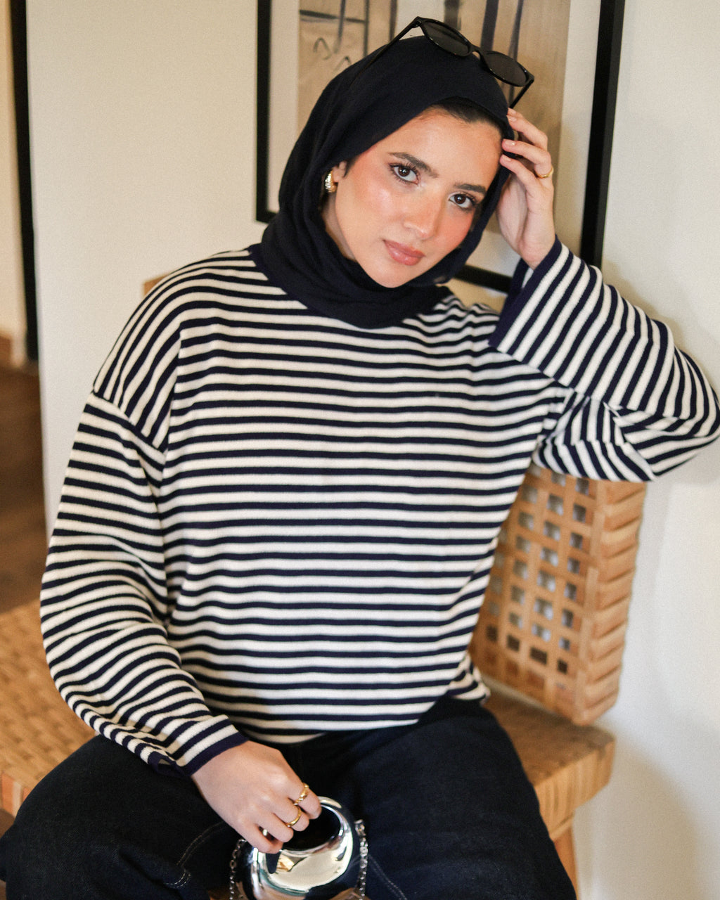 Retro stripe T shirt