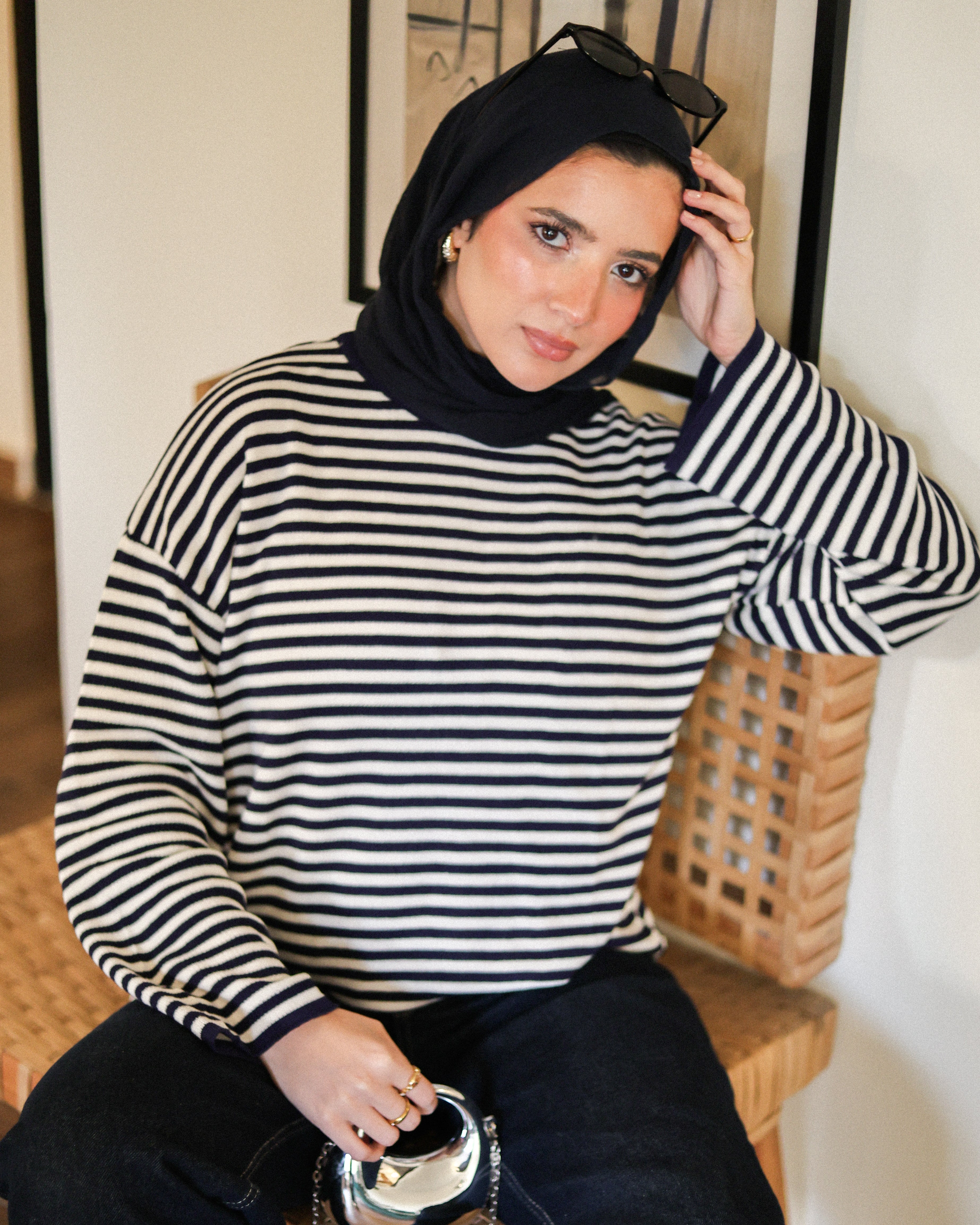 Retro stripe T shirt