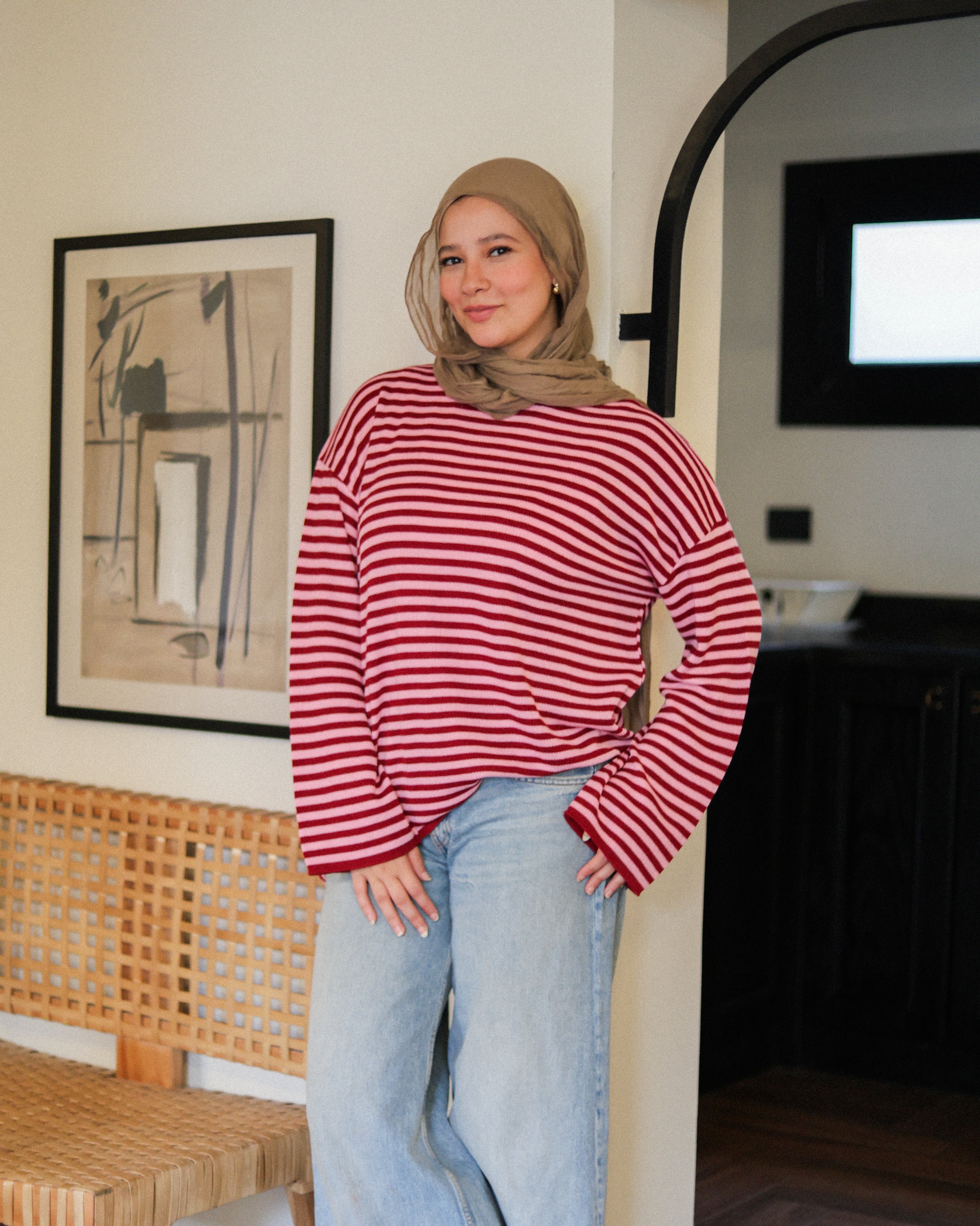 Retro stripe T shirt