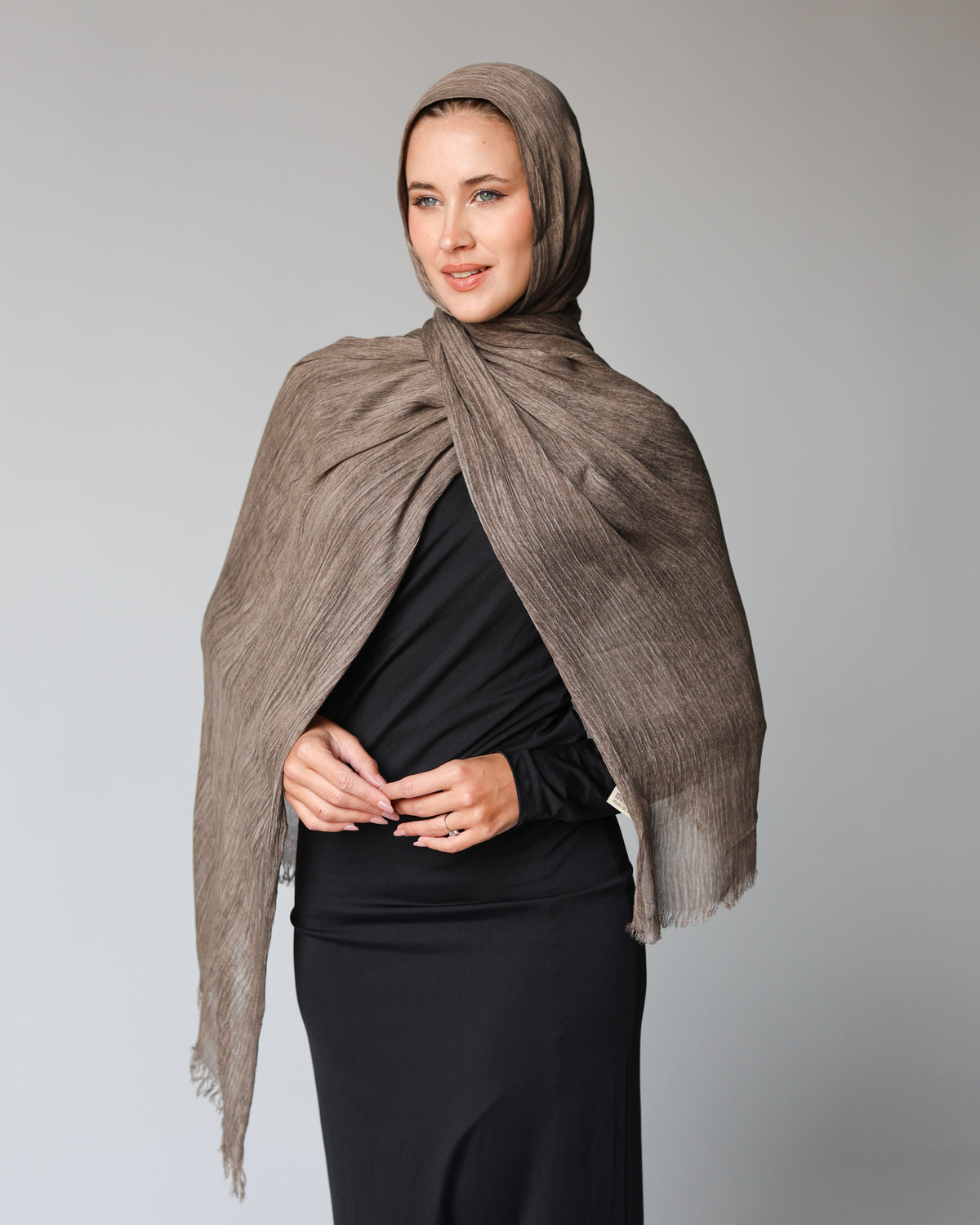 Her Thai Line Scarf- Dark Beige
