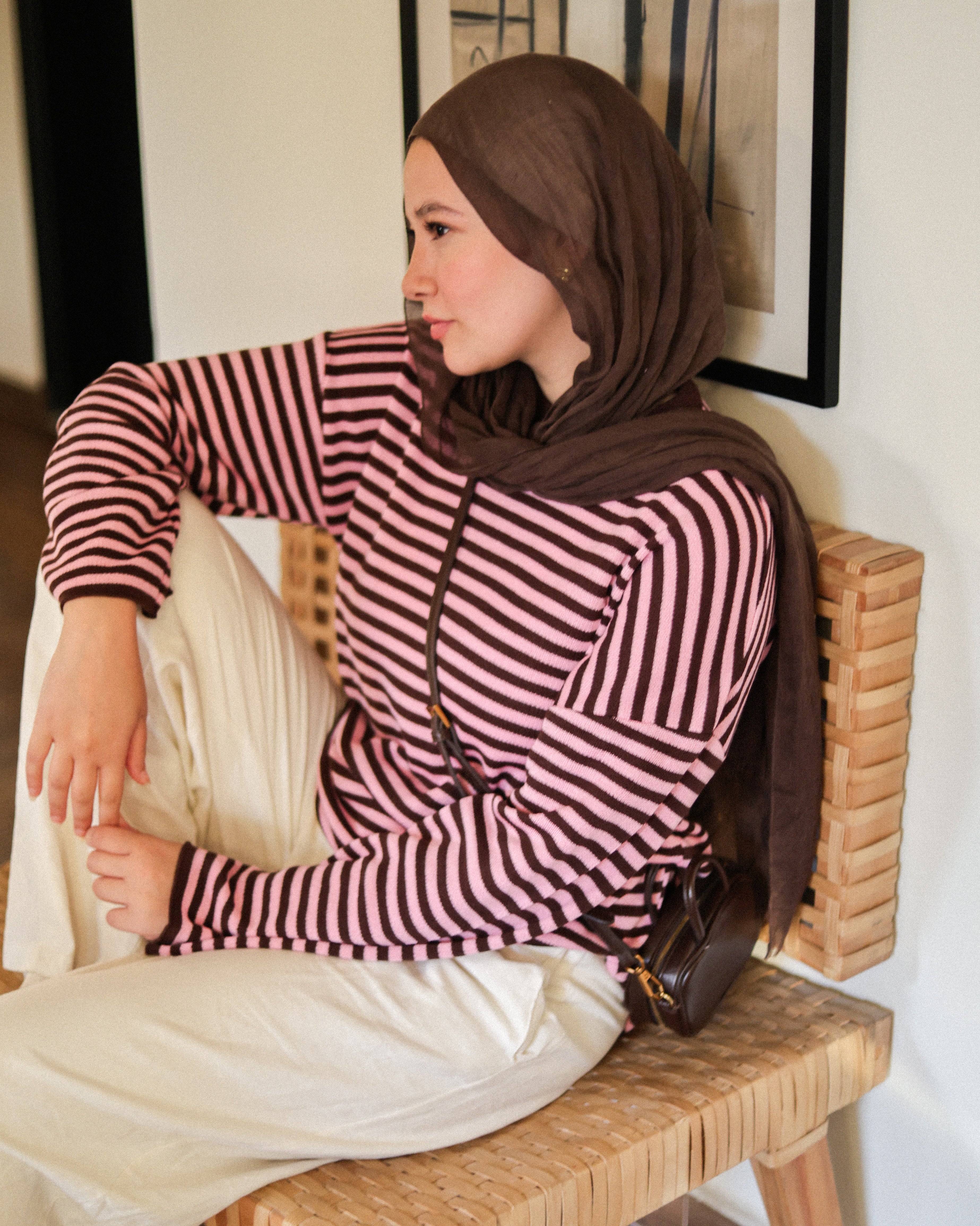 Retro stripe T shirt