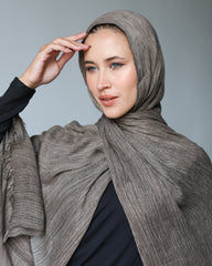 Her Thai Line Scarf- Dark Beige