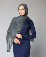 Her Thai Line Scarf- Grey