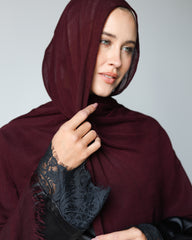 Her Thai Line Scarf- Burgundy