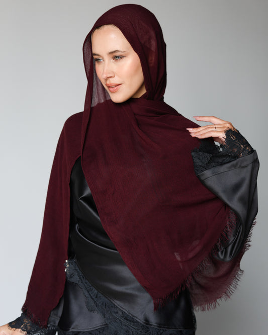 Her Thai Line Scarf- Burgundy